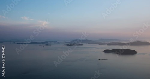 瀬戸内の夕暮れ風景
