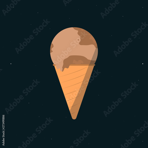 Pluto ice cream art