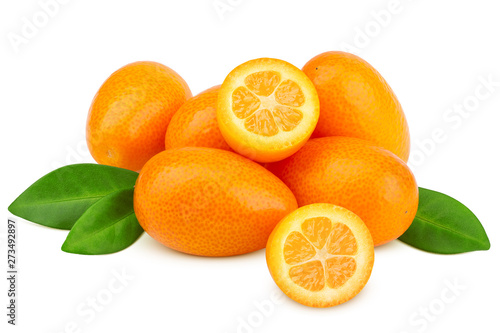 Quadro su tela kumquat isolated on white background, clipping path, full depth of field