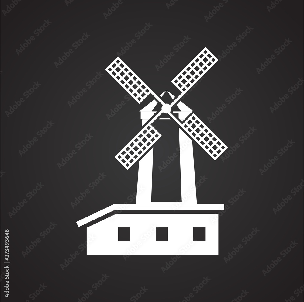 Wind mill icon on background for graphic and web design. Simple illustration. Internet concept symbol for website button or mobile app. Wind mill icon on background for graphic and web design. Simple illustration. Internet concept symbol for website button or mobile app.