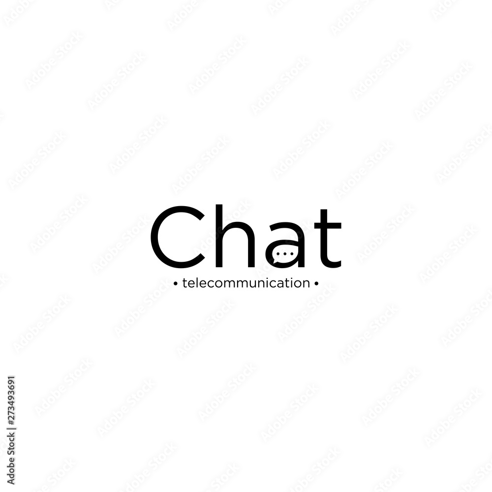 Chat Telecommunication Logo Design Vector