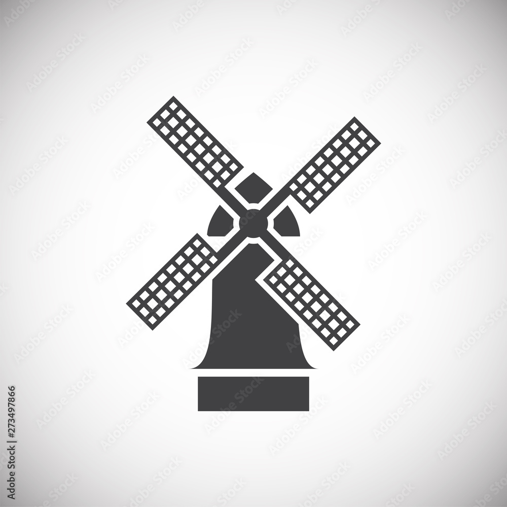 Wind mill icon on background for graphic and web design. Simple illustration. Internet concept symbol for website button or mobile app. Wind mill icon on background for graphic and web design. Simple illustration. Internet concept symbol for website button or mobile app.