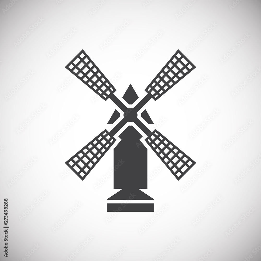 Wind mill icon on background for graphic and web design. Simple illustration. Internet concept symbol for website button or mobile app. Wind mill icon on background for graphic and web design. Simple illustration. Internet concept symbol for website button or mobile app.