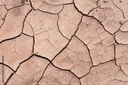 Mud crack,Brown cracked ground texture or background.