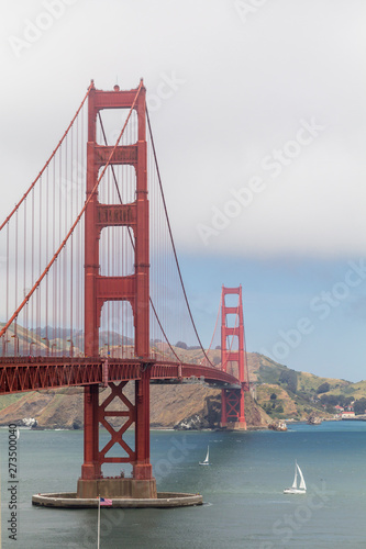 The Golden Gate bridge in San Francisco bay