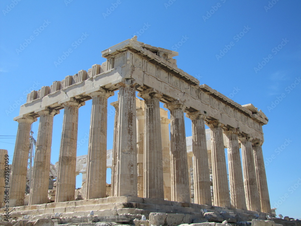 Ruins of Parthenon in Acropolis in Athens, Greece