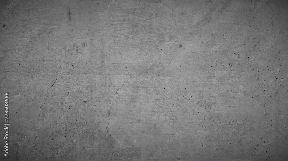 Fototapeta graue Betonwand, grauer Hintergrund mit leicht dunklen Ecken