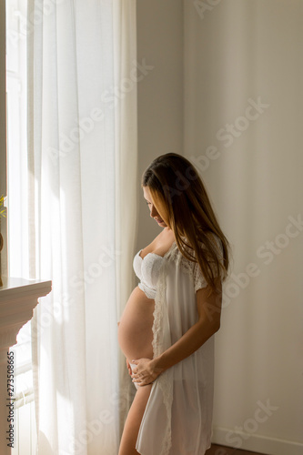 Portrait of young pregnant ...