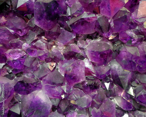 Amethyst gemstones purple color 