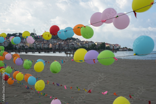 balloons on seaside in Uenye