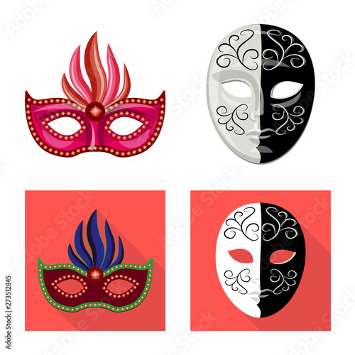 Vector design of luxury and celebration symbol. Set of luxury and hide  stock vector illustration.