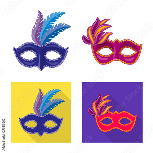 Vector illustration of luxury and celebration icon. Collection of luxury and hide  stock vector illustration.
