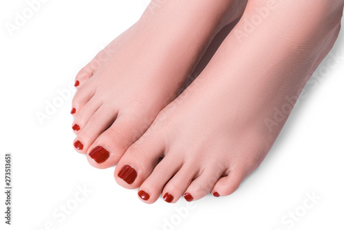 Woman legs with pedicure