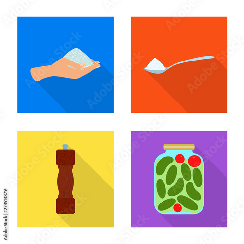 Isolated object of raw and kitchen symbol. Collection of raw and sea vector icon for stock.
