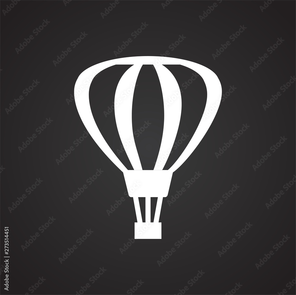 Obraz premium Hot Air balloon icon on background for graphic and web design. Simple illustration. Internet concept symbol for website button or mobile app.