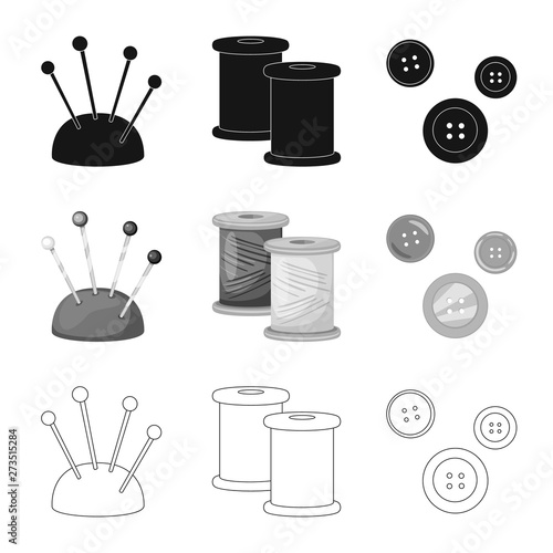 Isolated object of craft and handcraft icon. Collection of craft and industry vector icon for stock.