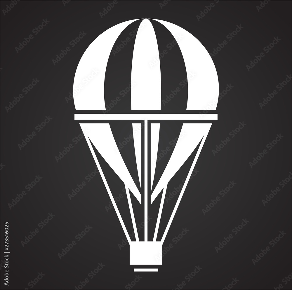 Obraz premium Hot Air balloon icon on background for graphic and web design. Simple illustration. Internet concept symbol for website button or mobile app.