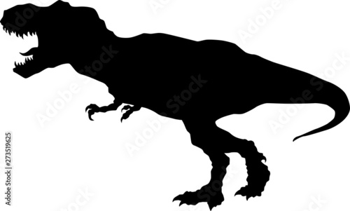 Vector silhouette of a tyrannosaurus rex