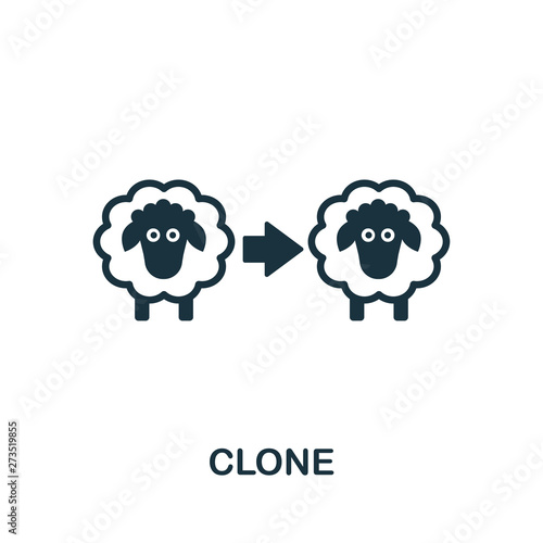 Clone vector icon symbol. Creative sign from biotechnology icons collection. Filled flat Clone icon for computer and mobile
