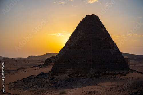 The amazing pyramids of Meroe  north of Khartoum  Sudan