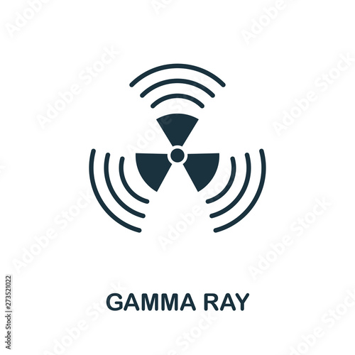 Gamma Ray vector icon symbol. Creative sign from biotechnology icons collection. Filled flat Gamma Ray icon for computer and mobile