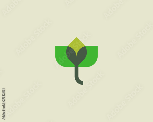 Abstract flower elephant logo icon design. Elegant lotus vector logotype.