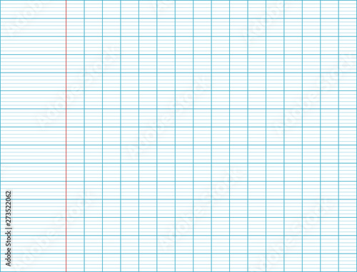 Texture of a blank page of a school notebook