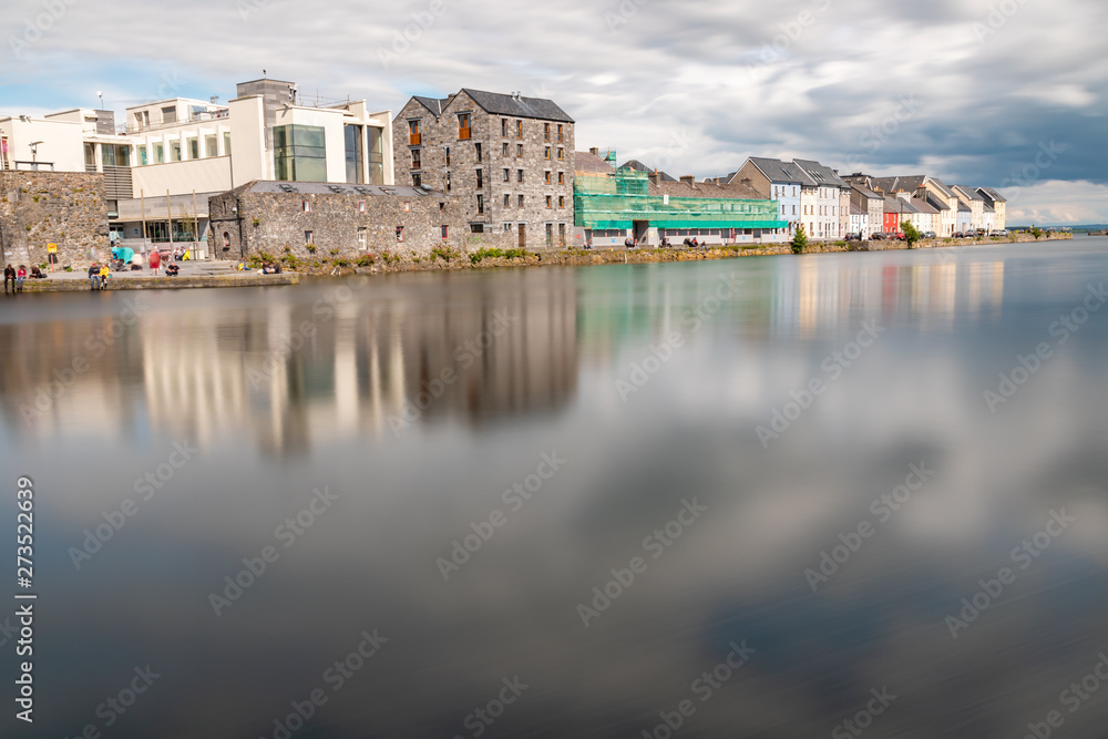 Coloured houses and buildings around Corrib River