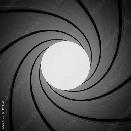 Carta da parati 3D Tunnel - Carta da parati A view through swirling gun barrel - 3d rendering