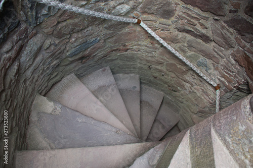 Stone spiral steps