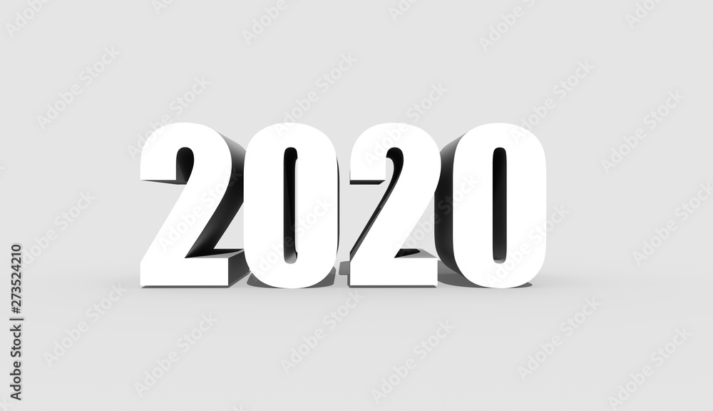 2020 New Year. Twenty twenty or two thousand twenty figures on a gray background. 2020 New Year. Twenty twenty or two thousand twenty figures on a gray background.