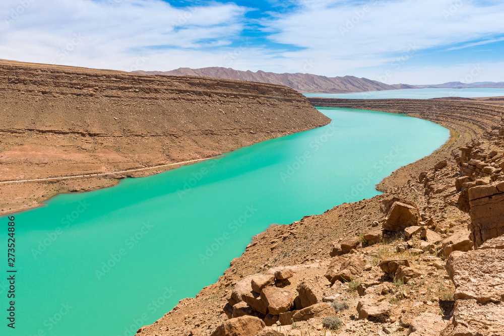 Turquoise water of Ziz River, Morocco