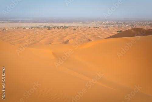 Sand dunes in the Sahara Desert  Merzouga  Morocco