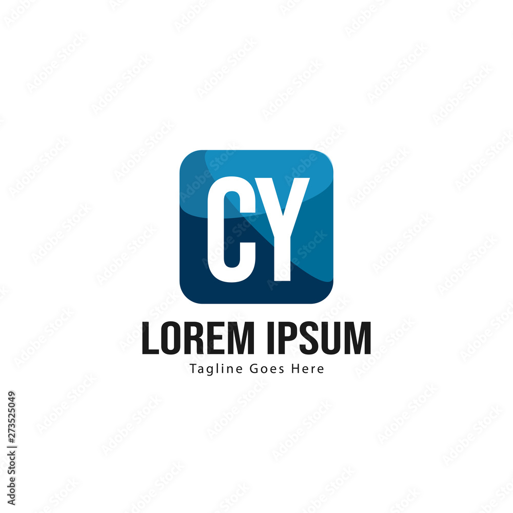 Initial CY logo template with modern frame. Minimalist CY letter logo vector illustration Initial CY logo template with modern frame. Minimalist CY letter logo vector illustration