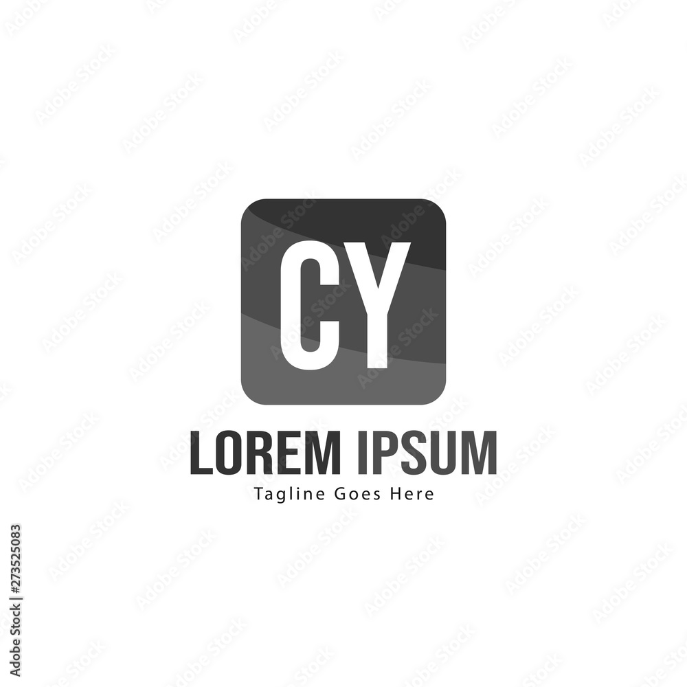 Initial CY logo template with modern frame. Minimalist CY letter logo vector illustration Initial CY logo template with modern frame. Minimalist CY letter logo vector illustration