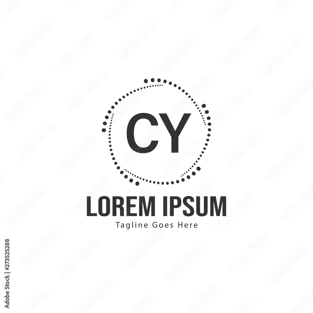 Initial CY logo template with modern frame. Minimalist CY letter logo vector illustration Initial CY logo template with modern frame. Minimalist CY letter logo vector illustration