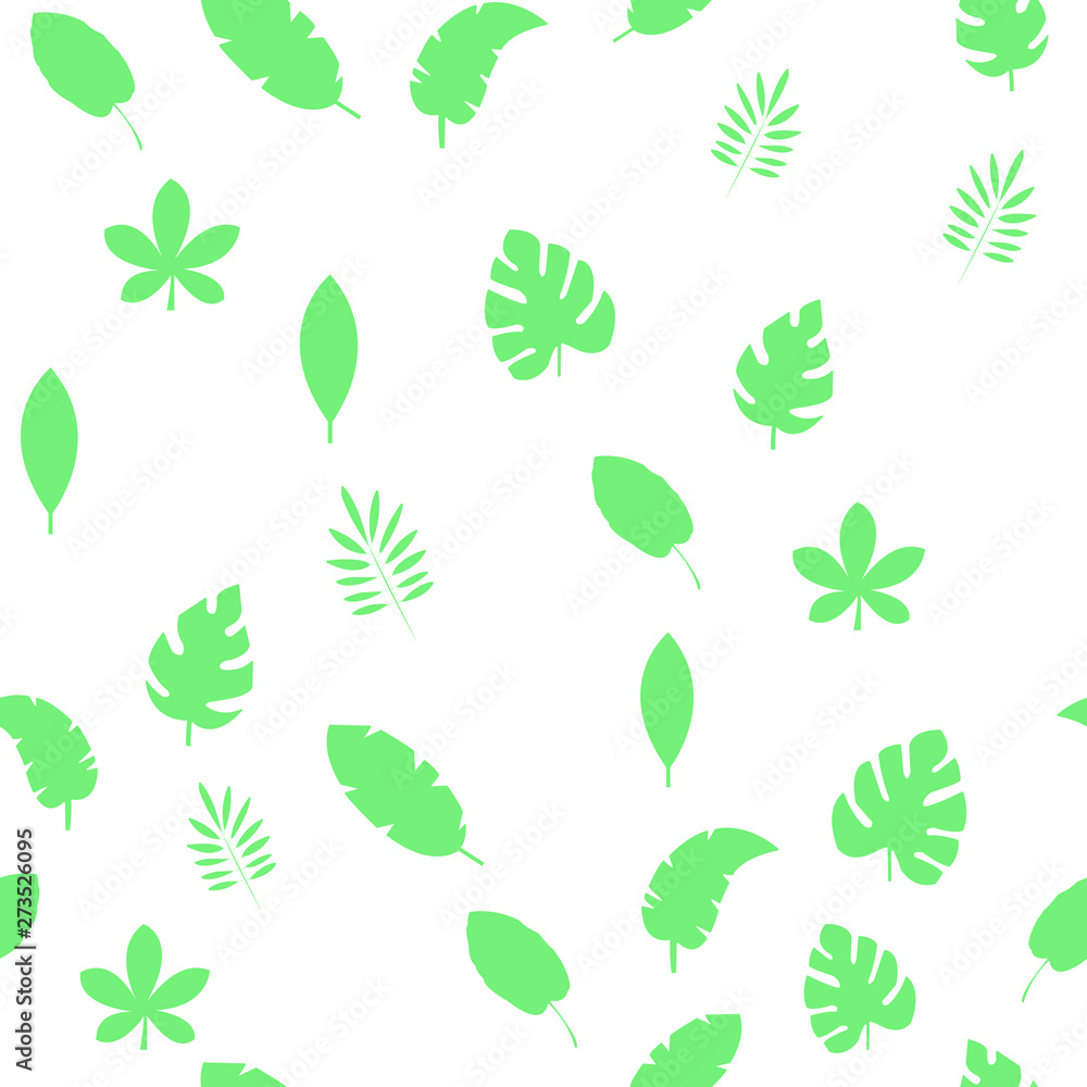 Leaves Seamless vector Pattern. Flat style floral Background. Leaves Seamless vector Pattern. Flat style floral Background.