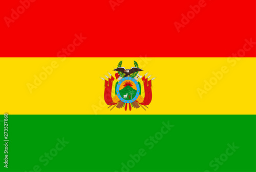 Bolivia flag. Sovereign state flag of Bolivia photo