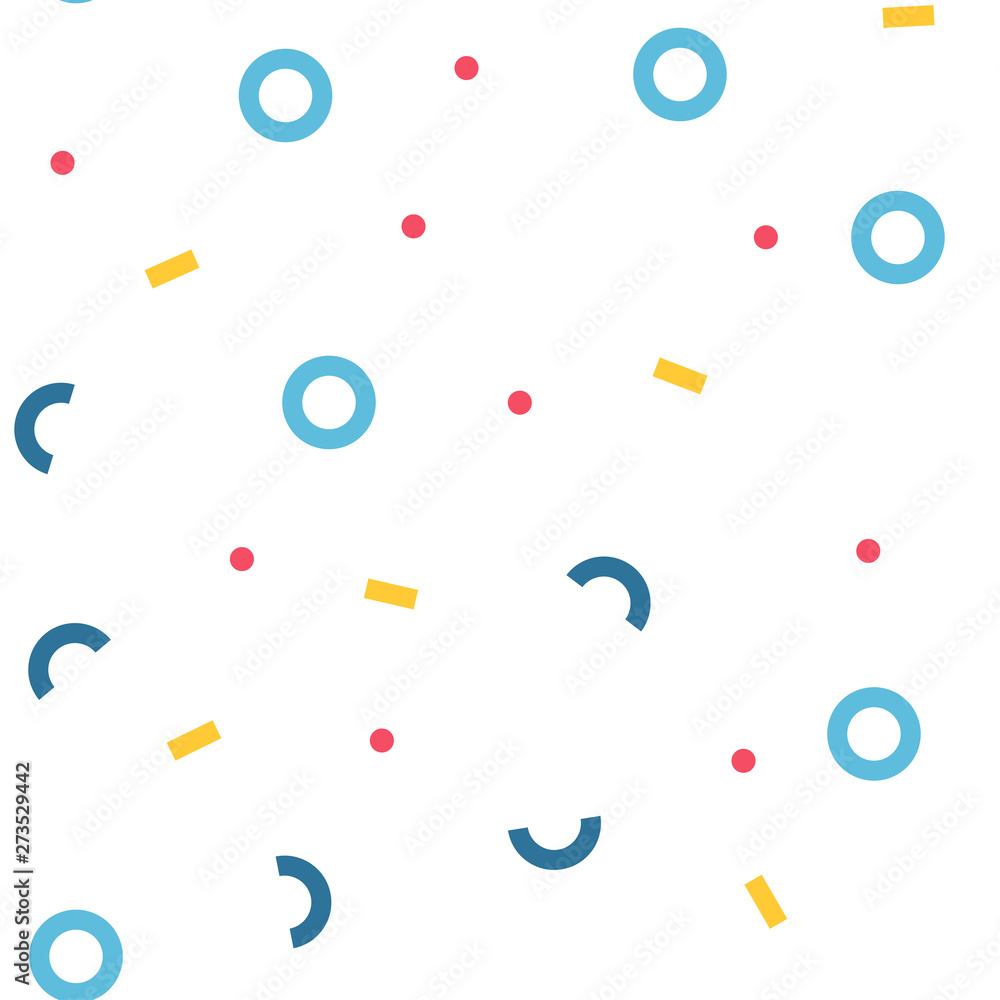 Abstract seamless pattern in geometric style. Texture made of circles dots and rectangles. Vintage style. Abstract seamless pattern in geometric style. Texture made of circles dots and rectangles. Vintage style.