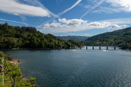 Scenic view of the lake at the Canicada Dam at the Peneda Geres National Park, in Portugal, Europe.