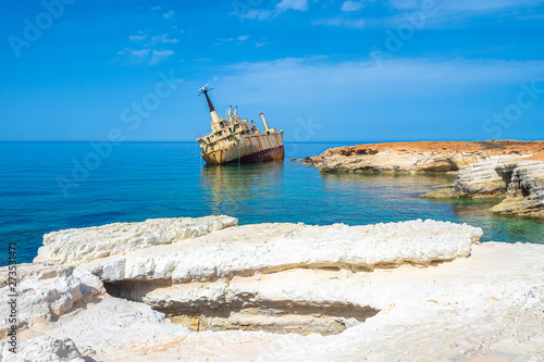 Cyprus. The ship ran agroun...