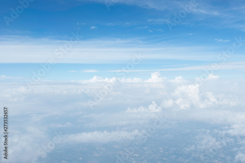 View of blue sky and cloud on airplane © structuresxx