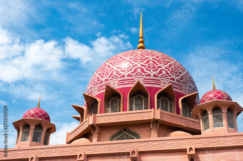 Photography View of Putra Mosque (Masjid Putra) in Putrajaya, Malaysia