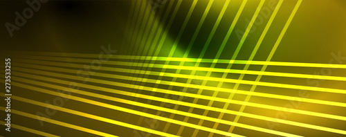 Vector neon light lines concept, abstract background