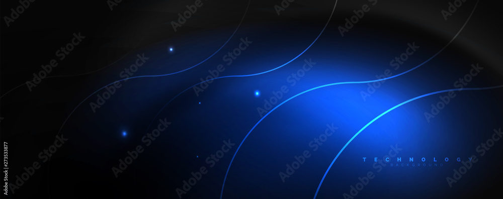 Dark abstract background with bright color neon lights and lines. Glowing background Dark abstract background with bright color neon lights and lines. Glowing background