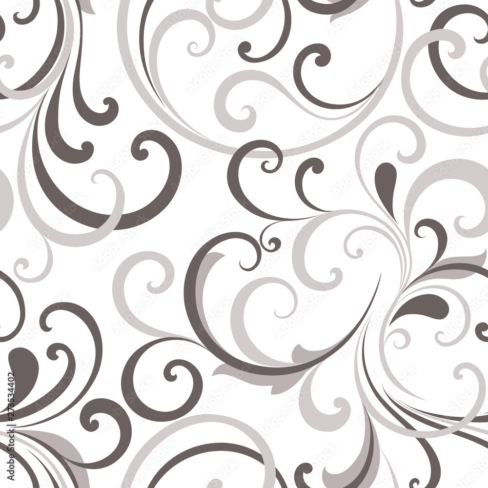 Seamless abstract background with floral swirls. Abstract background for wallpaper, wrapping paper, packaging. Seamless abstract background with floral swirls. Abstract background for wallpaper, wrapping paper, packaging.