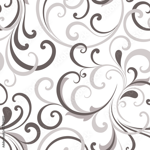 Seamless abstract background with floral swirls. Abstract background for wallpaper, wrapping paper, packaging.