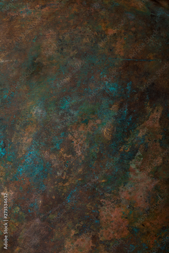 Background image of old copper vessel surface texture