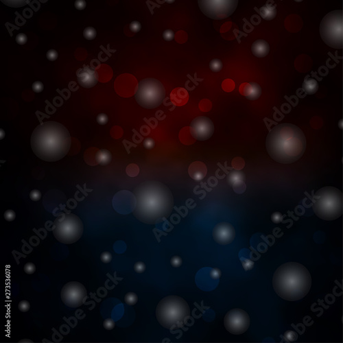 Dark Blue, Yellow vector pattern with circles, stars.