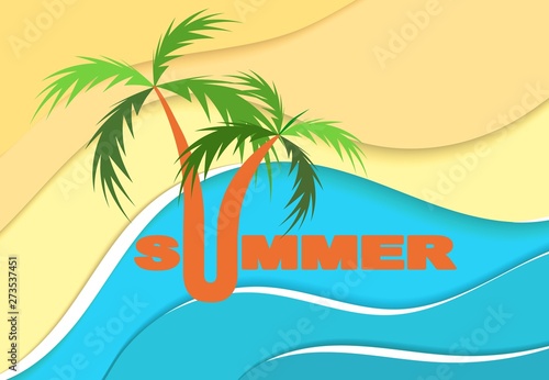Summer time  leisure time travel. Vector illustration.